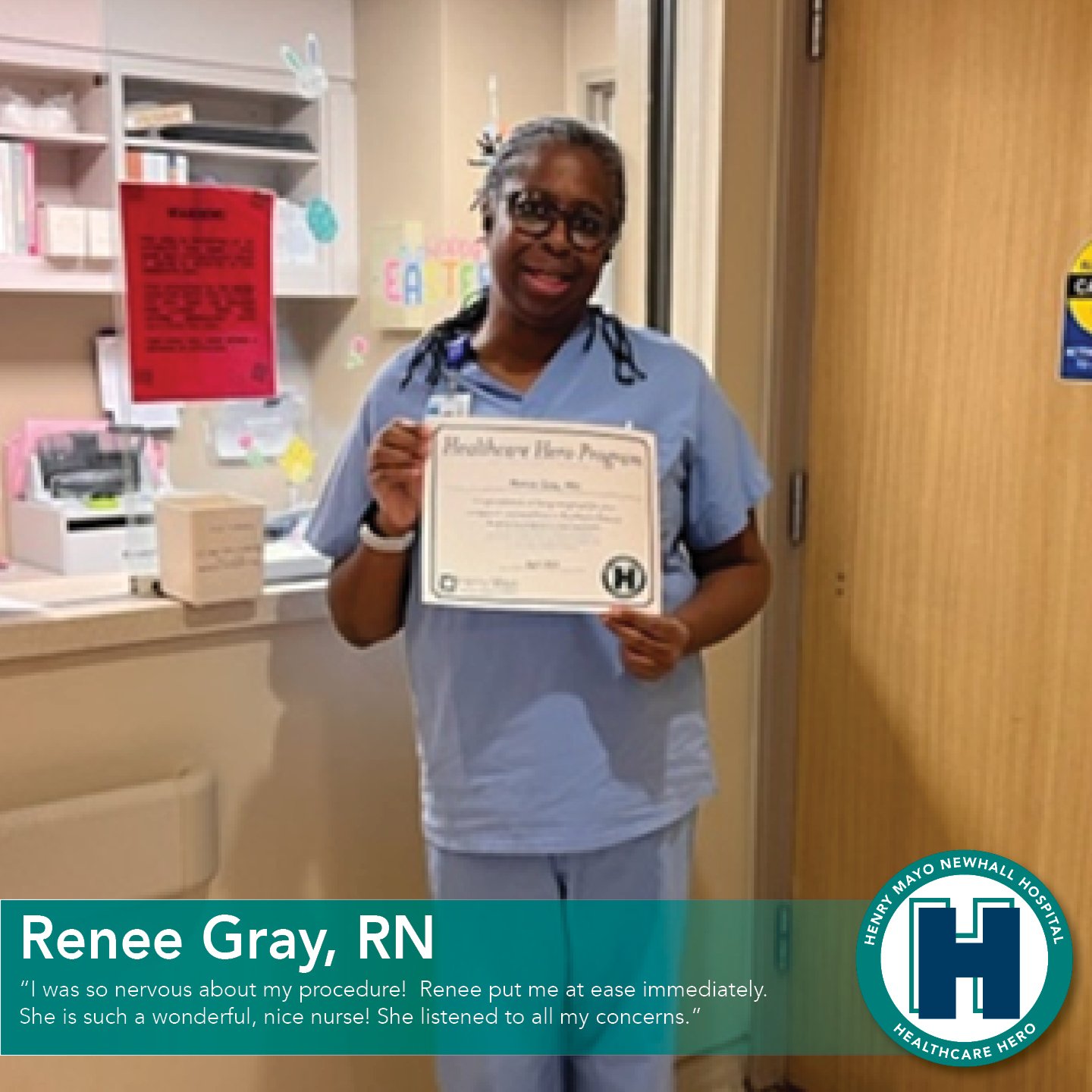 Renee Gray, RN Henry Mayo Newhall Hospital March 2024 Healthcare Hero 