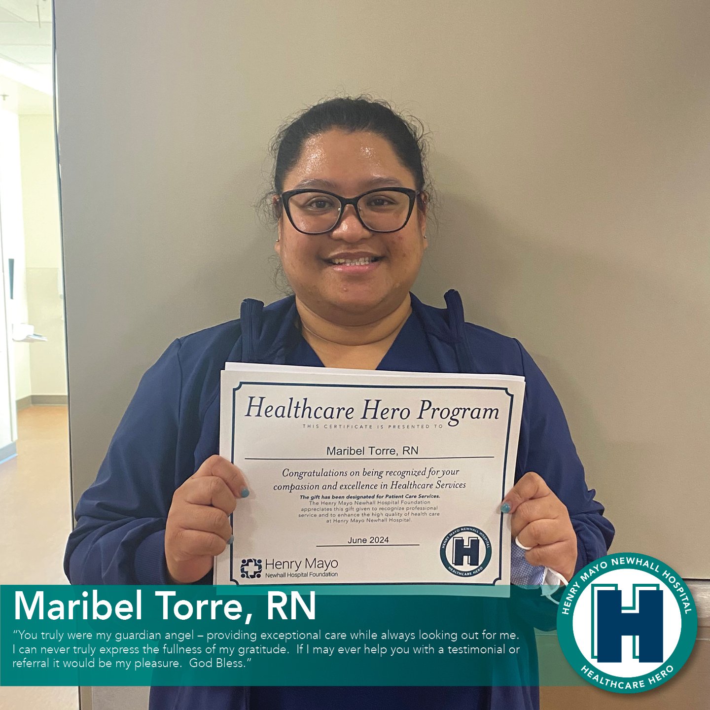 German Bravo, OT is a Healthcare Hero at Henry Mayo 